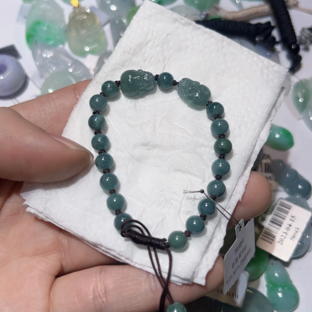 翡翠颈饰未镶嵌天然翡翠A货