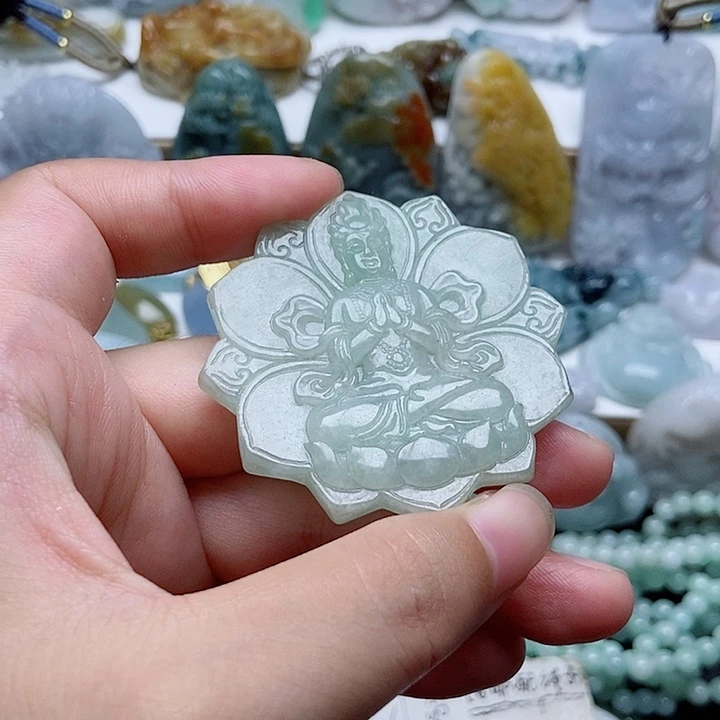 翡翠未镶嵌吊坠(不含链)1