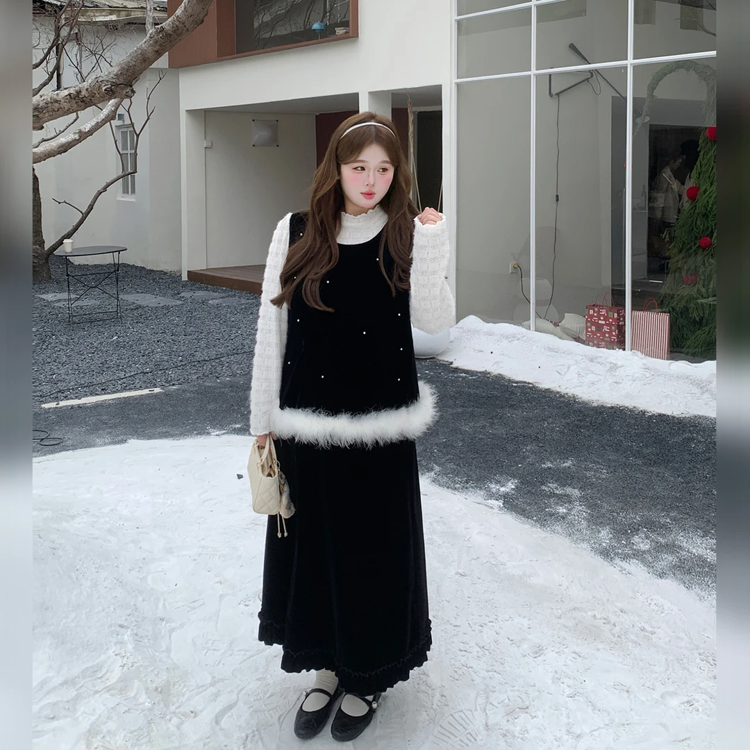 徐达布【落幕晚宴】时尚套装女秋冬半身裙两件套S39051C54