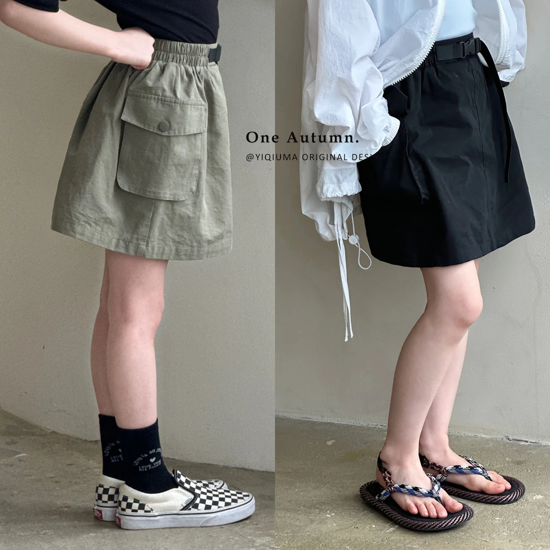 现货「壹秋.ONE AUTUMN」【城市探索】腰带女童夏半身裙【X5255】