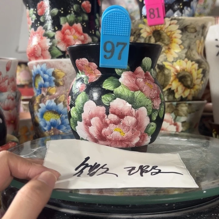景德镇手绘花盆满38包邮偏远地区除外