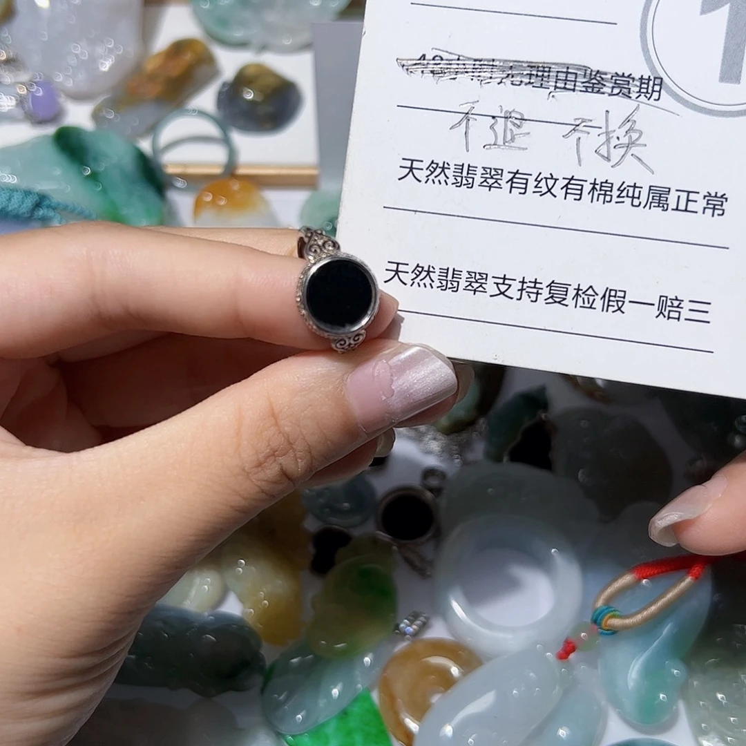 翡翠银S925镶嵌颈饰天然A货翡翠