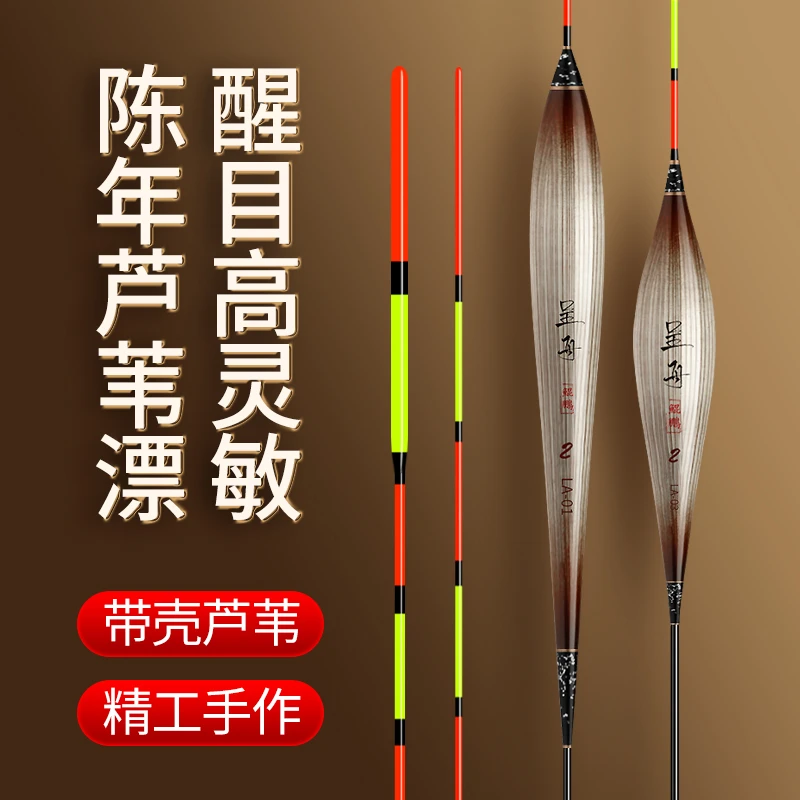 呈舟LA高端带壳芦苇浮漂高灵敏轻口鲫鱼鲤鱼加粗醒目浮漂