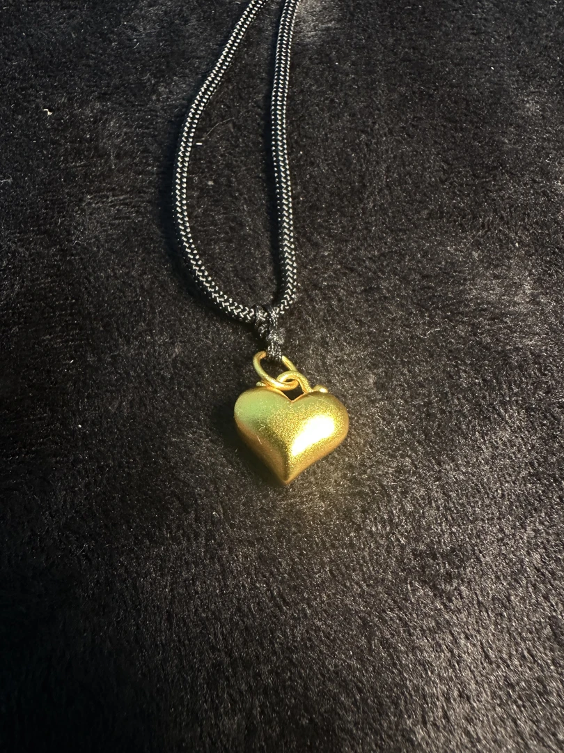 足金黄金心心吊坠轻奢时尚款A38
