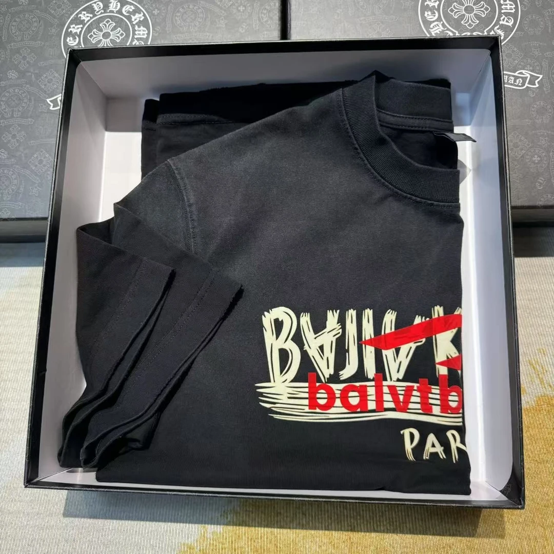 【F2521】春夏新款轻奢重工重磅T恤 休闲潮流男女同款