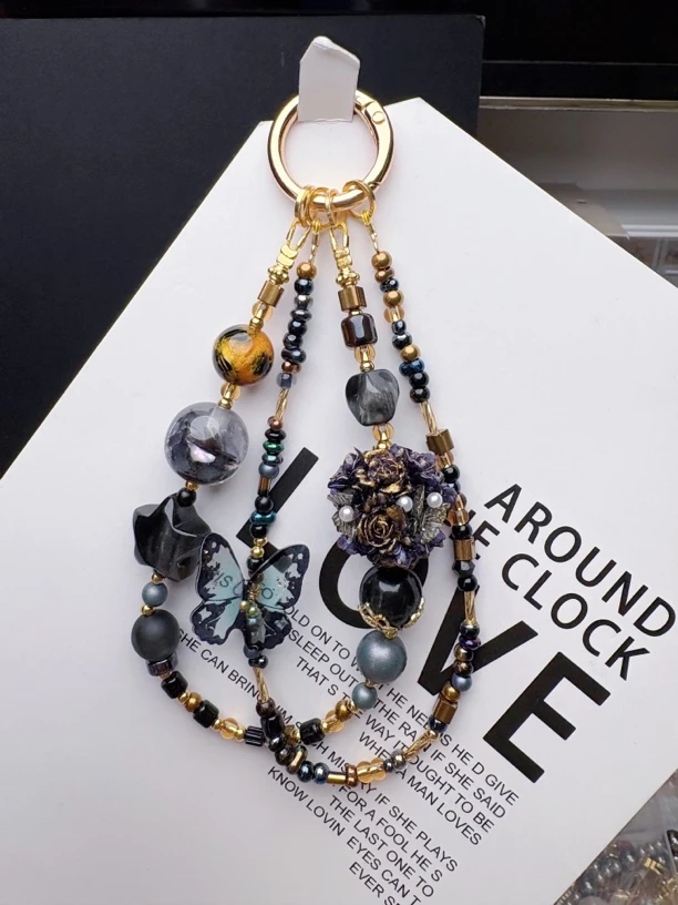 黑金色手机链原创设计