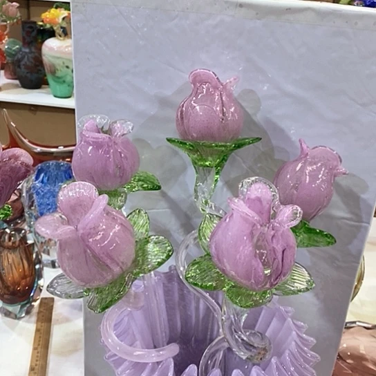 琉璃花瓶高45厘米宽9厘米