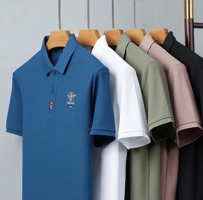 300夏季运动POLO衫商务t恤夏季透气休闲大码半袖男百搭翻领宽松