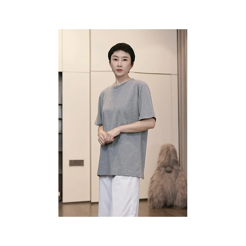 『休闲大T』女士高档夏季新款气质圆领T恤衫GD2082
