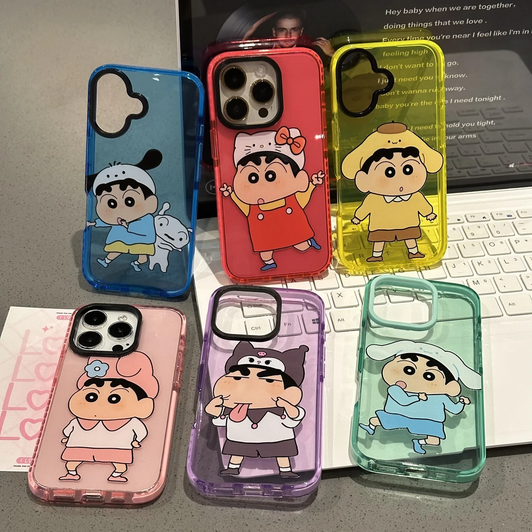 夕与空凯蒂猫小新适用苹果16promax手机壳15/14三合一13/12/11套