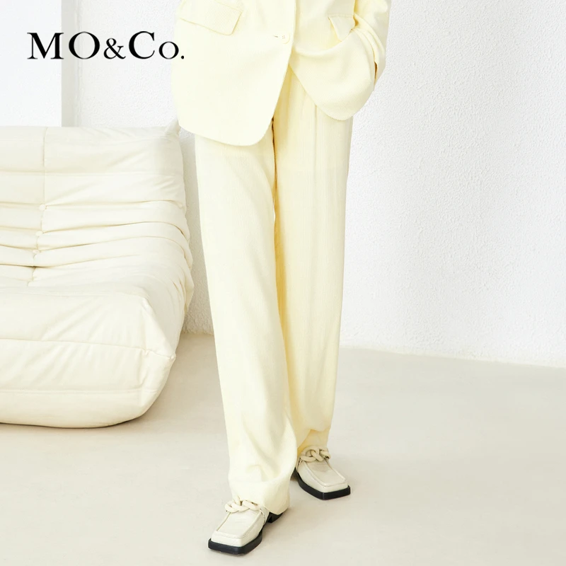 【王雪糕专属】MOCO春季条绒直筒西裤长裤套装MBB1PAT010