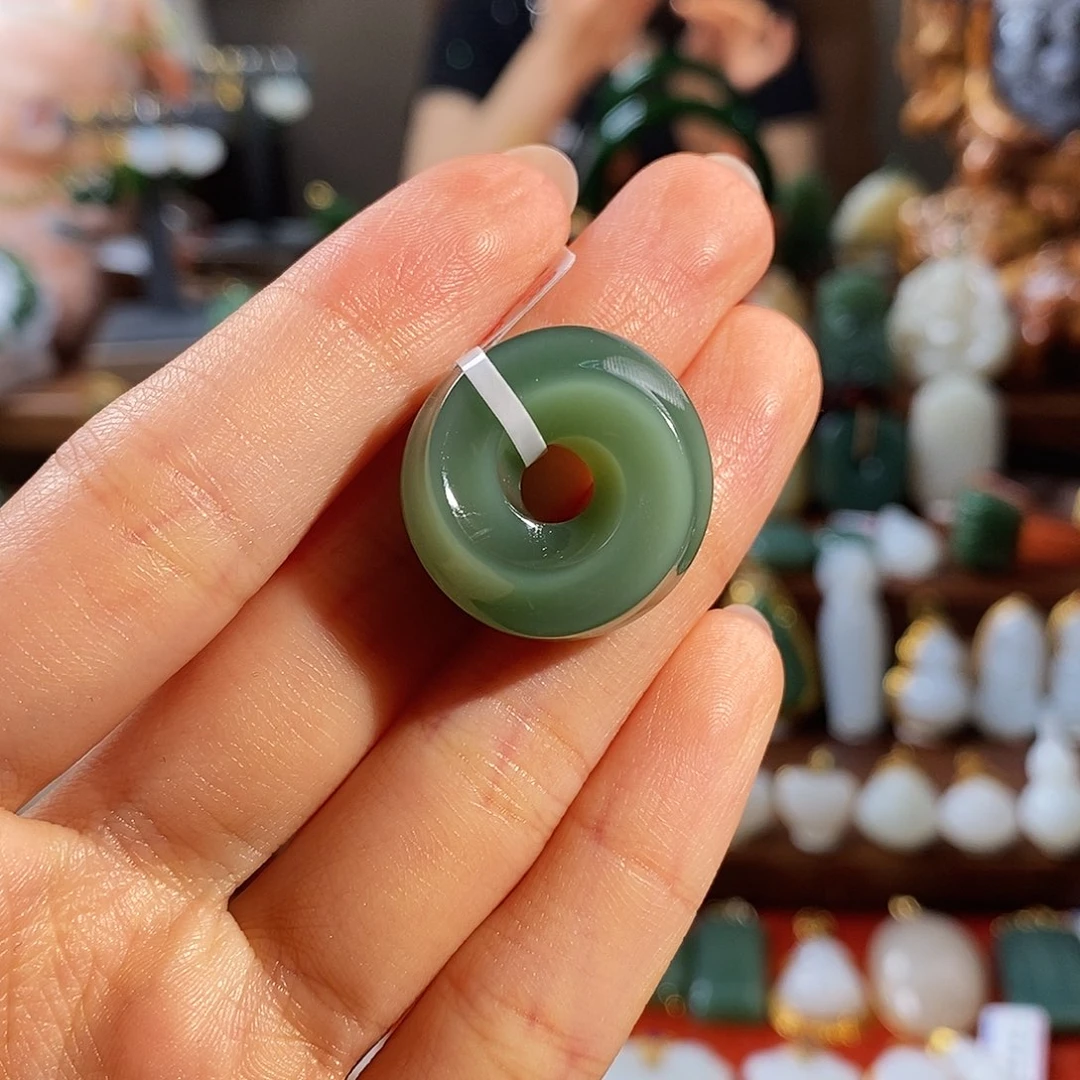 满***风和田玉（碧玉）未镶嵌吊坠(不含链)T