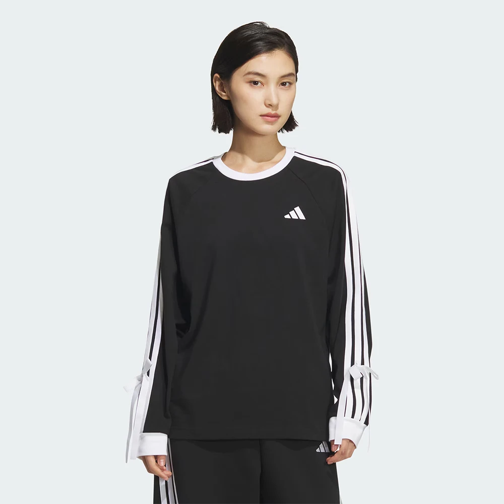 adidas阿迪达斯女子DANCE LS TEE2针织无领长袖T恤KG3858