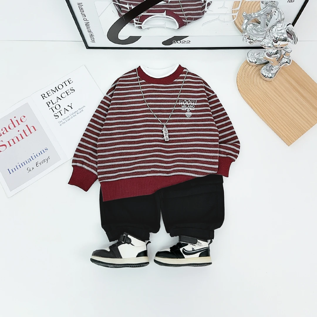 儿童卫衣长袖2025新款男童秋季上衣时尚洋气 HZ25893悠悠童话童装