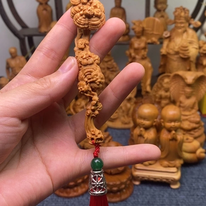 柏木（崖柏）把件如意10公分