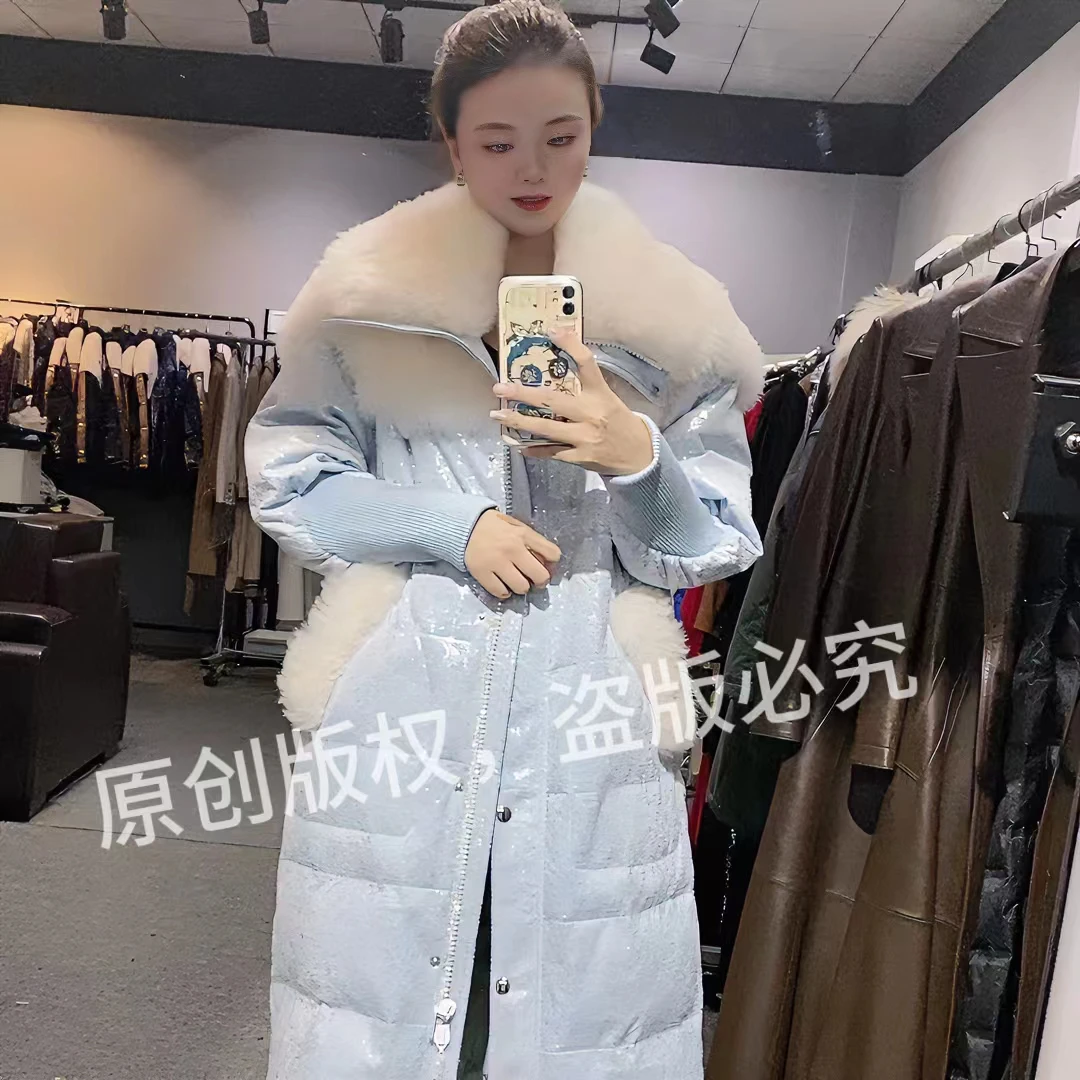 【冰雪】美颜战袍中长款时尚鹅绒服-21168