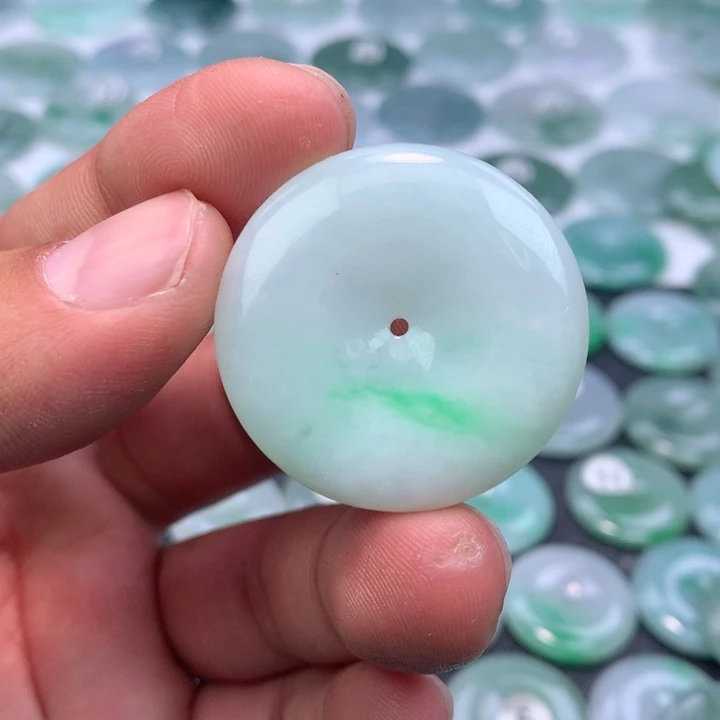 翡翠未镶嵌颈饰缅甸天然A货翡翠33.8-6.6