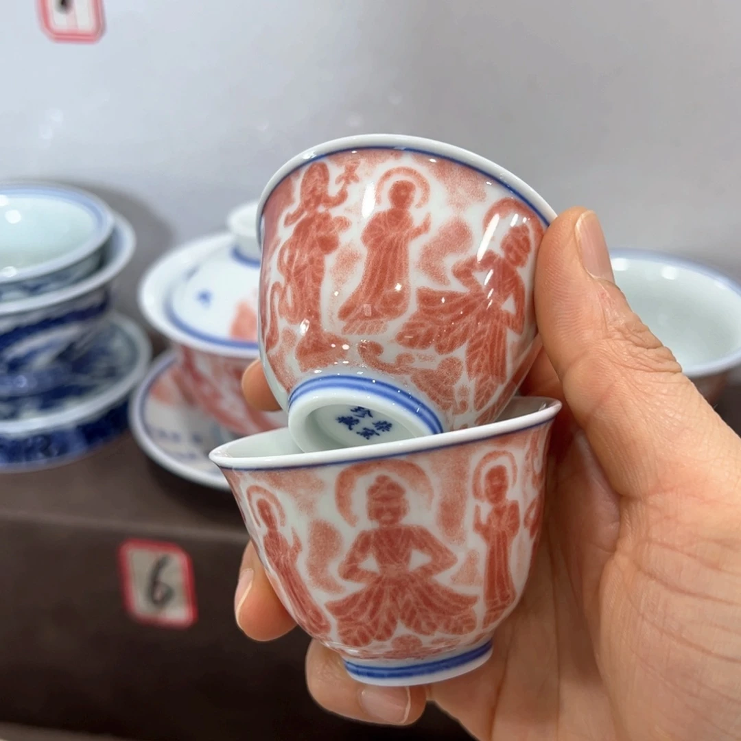 盖碗全场景德镇景德镇景德镇窑烧