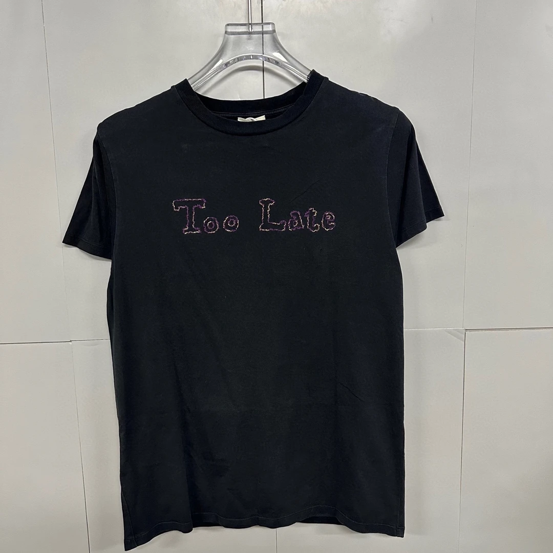 95新 YSL/圣罗兰 toolate印花短袖 S码 D19467