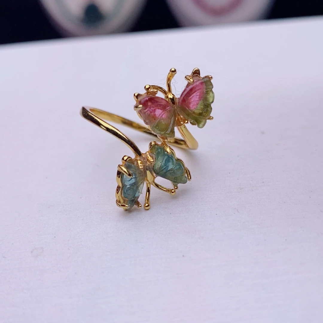 未镶嵌戒指碧玺碧玺A戒指