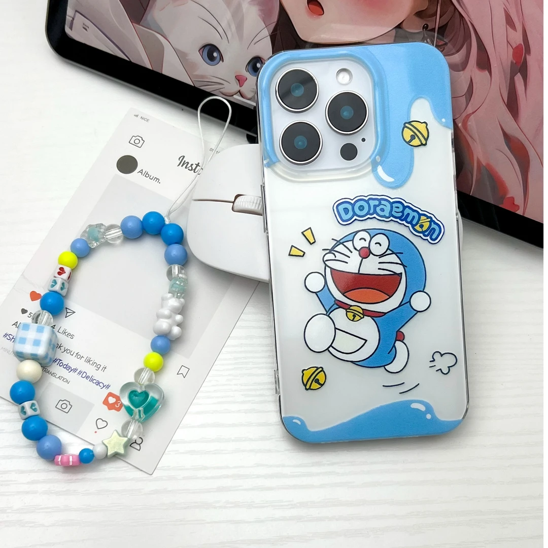 IMD手机壳卡通开心哆啦A梦适用苹果16iPhone15华为小米oppovivo