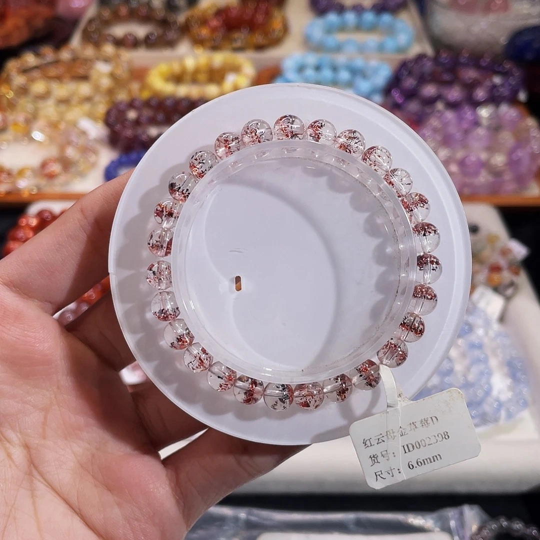 水晶手链未镶嵌红云母彼岸花6.6