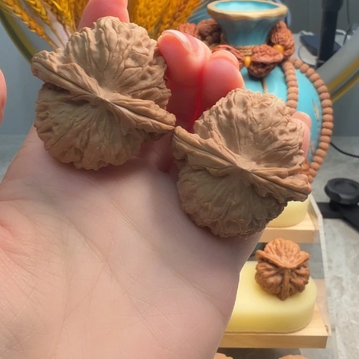 桃核把件白狮子 全品