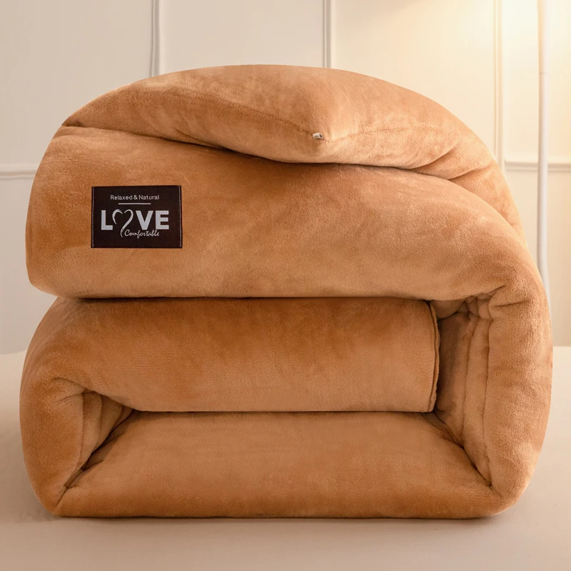 牛奶绒被子秋冬被芯冬天加厚保暖双人卧室单人被学生宿舍冬季棉被