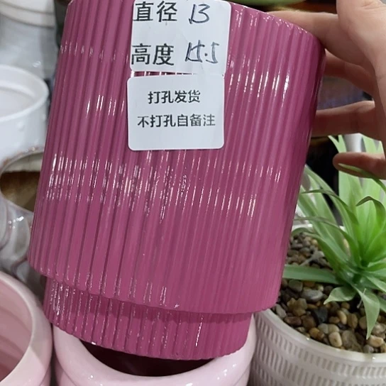 多肉绿植陶瓷花盆9.9包邮，有孔