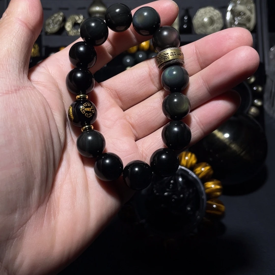 未镶嵌黑曜岩珠宝奇石猫*