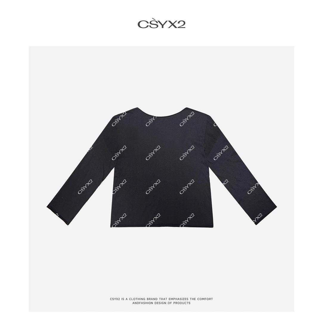 CsyX2-2025S/S早春新款 “梦幻花园”卷边一字领长袖衫CZ5XM007