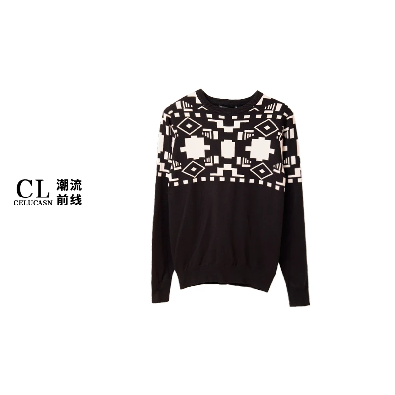 P5VB6735#针织衫毛衣圆领复古波点宽松慵懒上衣