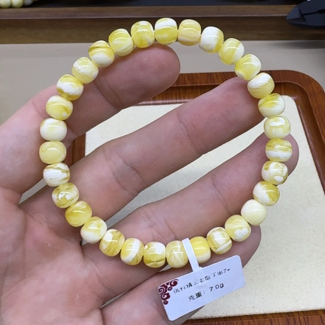 琥珀未镶嵌手链精工老型手串