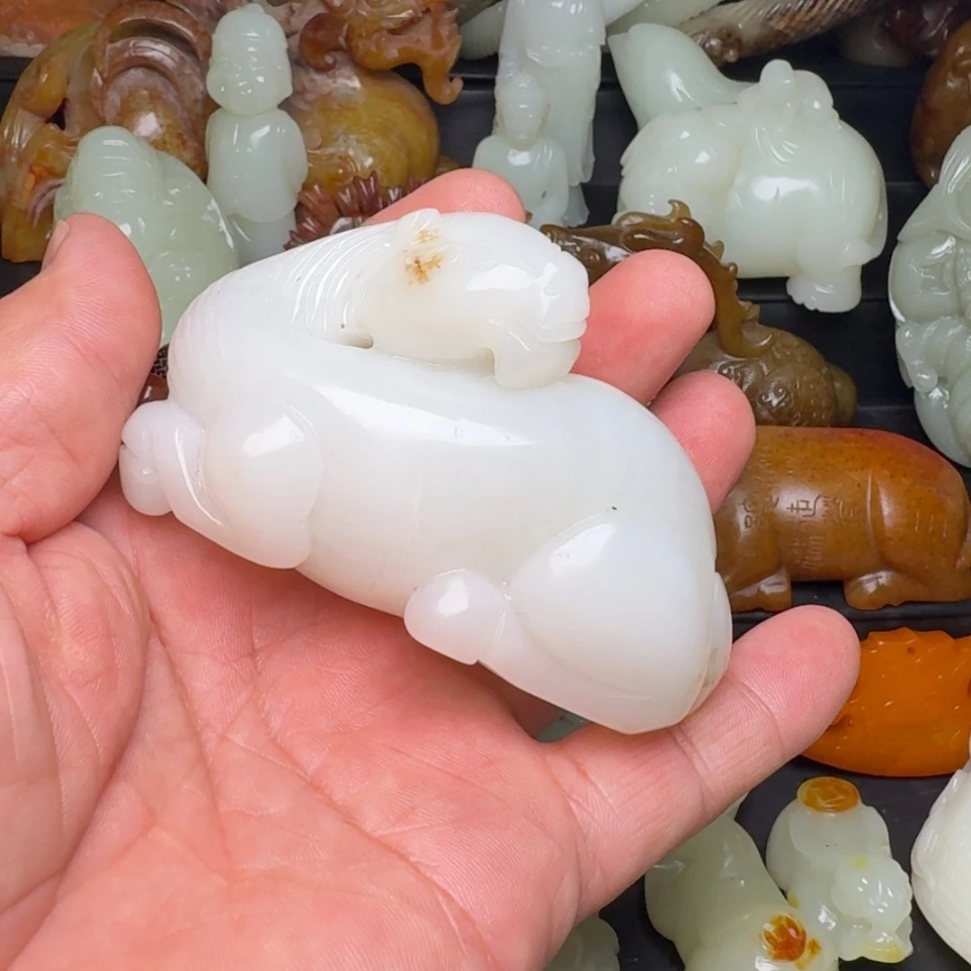 和田玉未镶嵌挂件顺**2