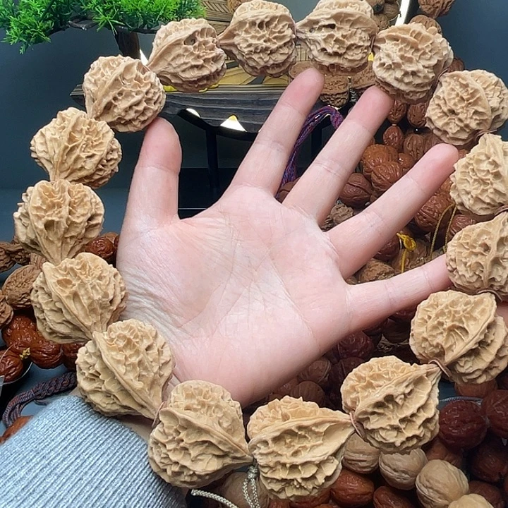 靖****桃核手串野麻核桃