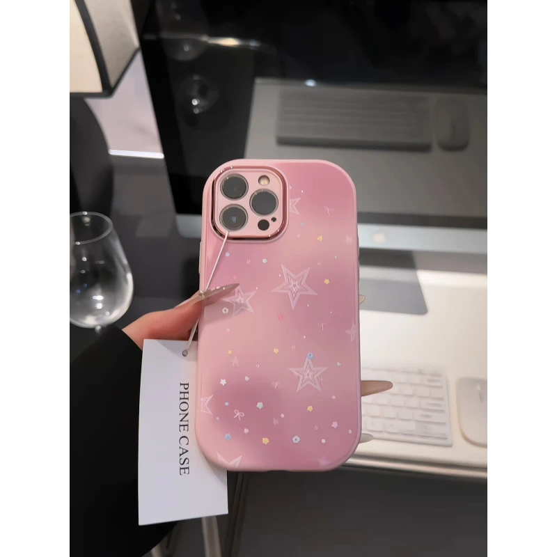 晕染星星适用苹果17pro手机壳16pm小胖妹华为p80小众oppo荣耀小米