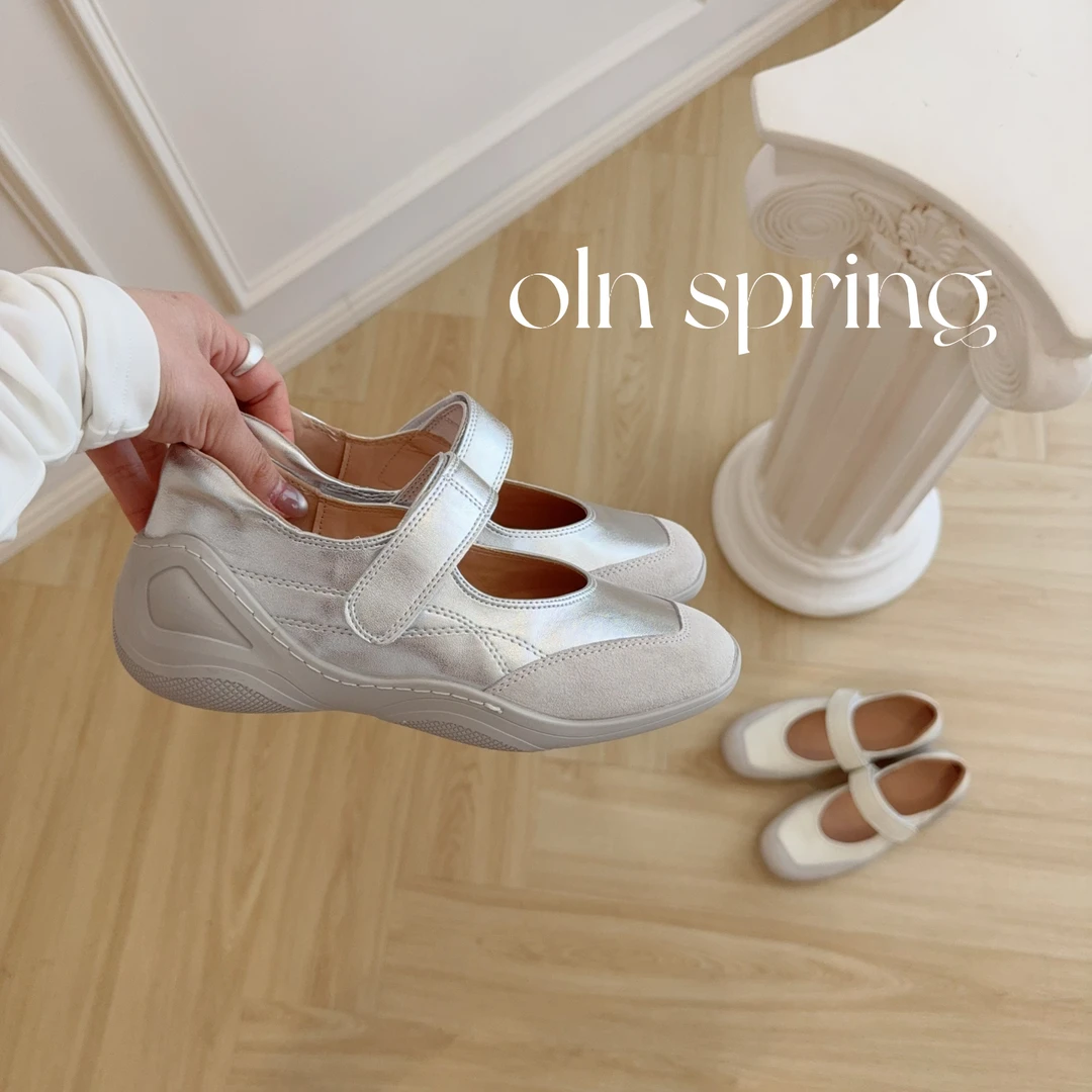 oln spring ｜内增高6cm韩国小众松弛感休闲春夏运动芭蕾舞单鞋