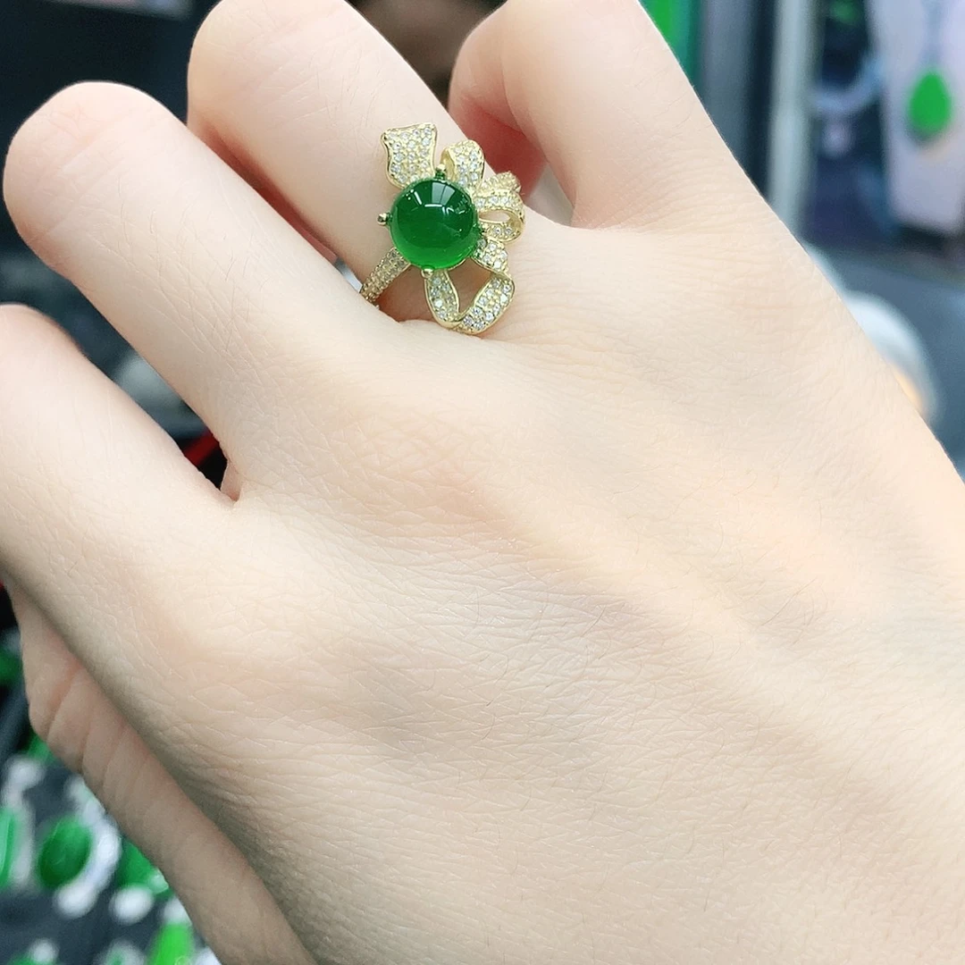 银S925镶嵌戒指玛瑙/玉髓
