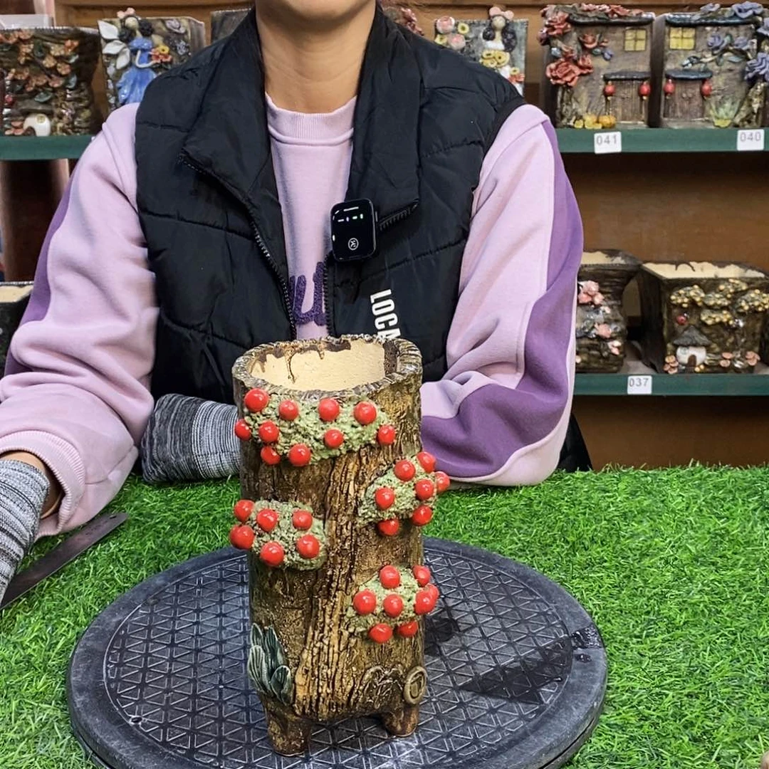 红陶青藤花器多肉花盆