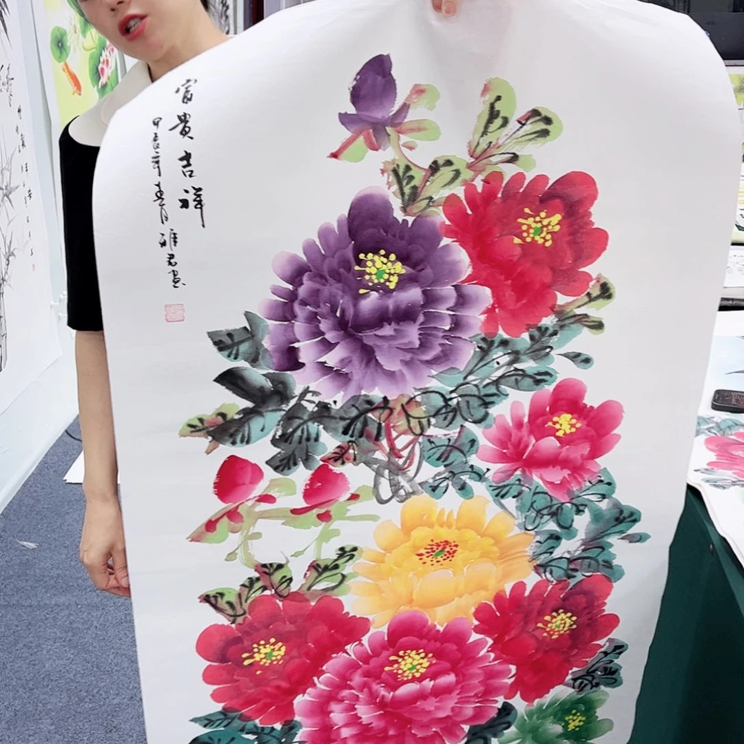 国画纯手绘宣纸国画作品