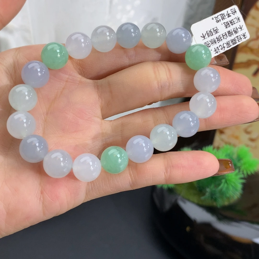 未镶嵌手串翡翠卡10冰胶马卡龙手串