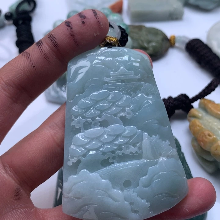 颈饰未镶嵌翡翠保真天然a货翡翠