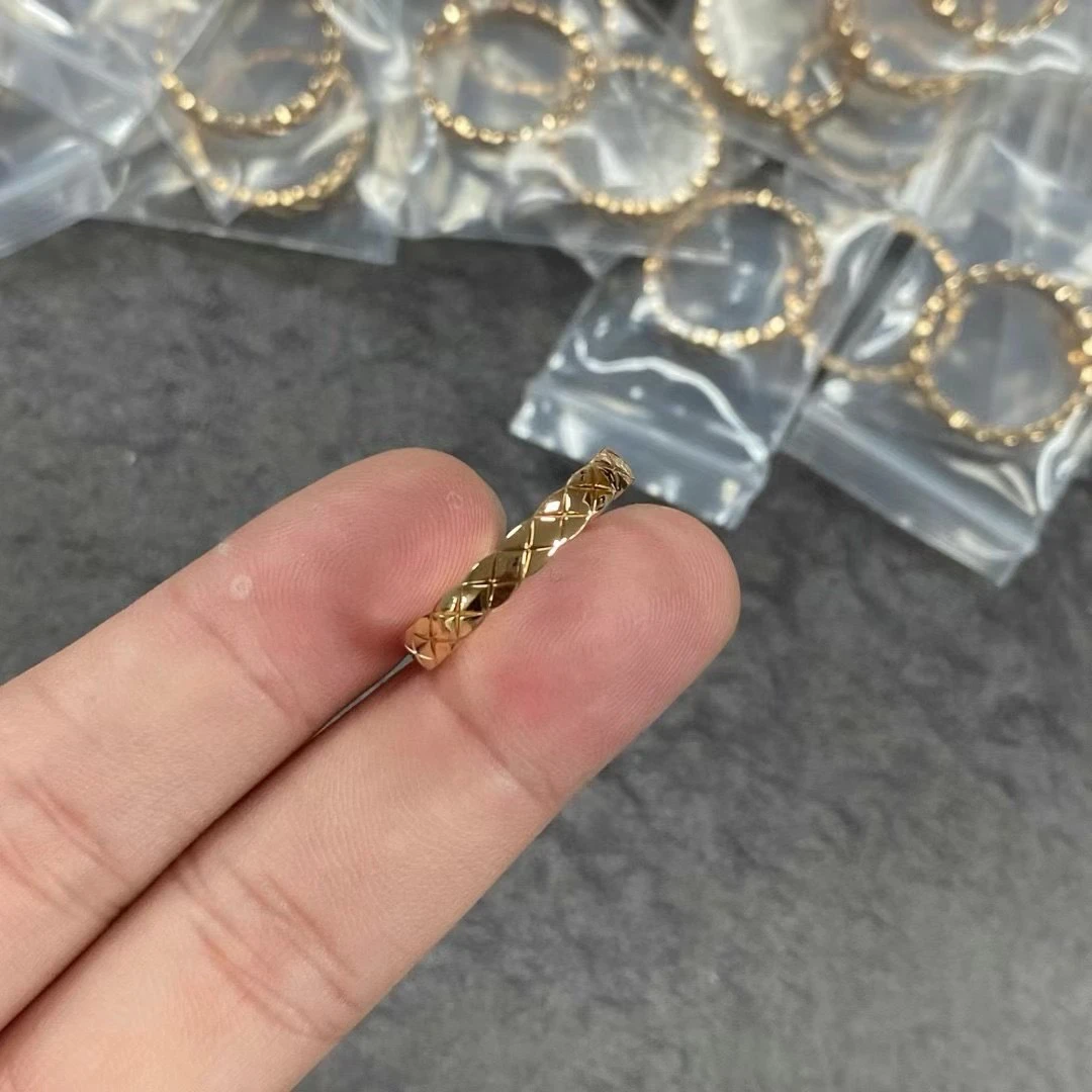 【IRIF】18k无钻重版菱格网格戒指101