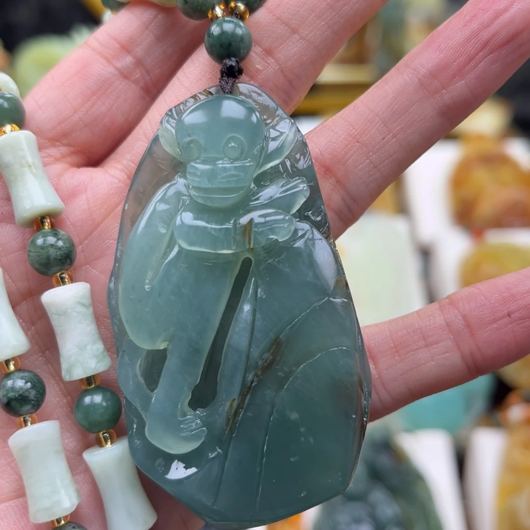 岫玉未镶嵌挂件挂件