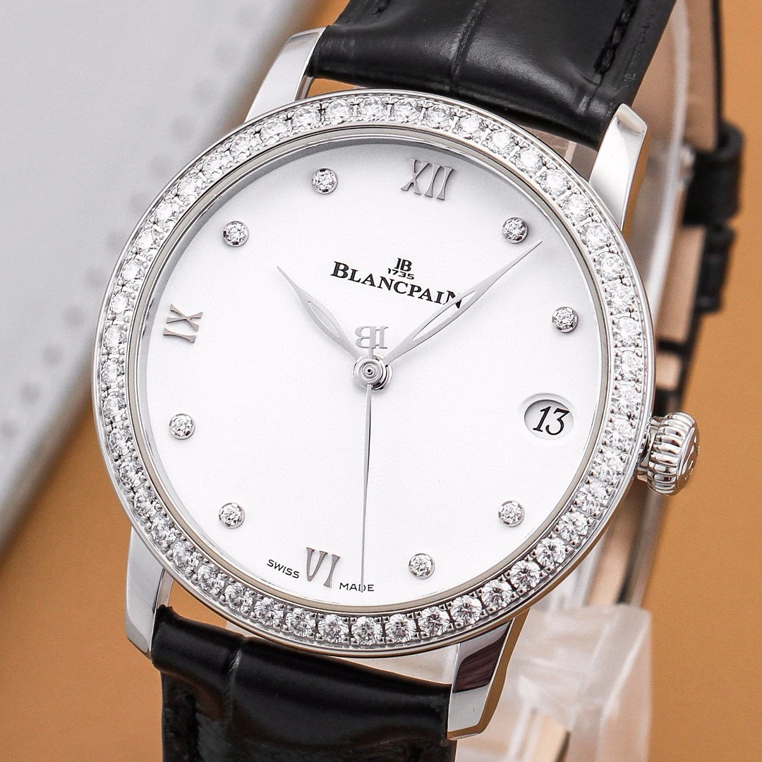 99新 Blancpain 宝珀麦麦推荐6107自动机械机芯33mm精钢原钻