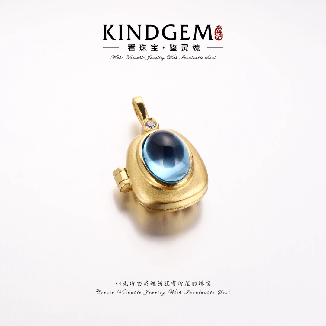 铜合金锆石吊坠 金色高级感精致长款镶嵌时尚吊坠 KG-30244