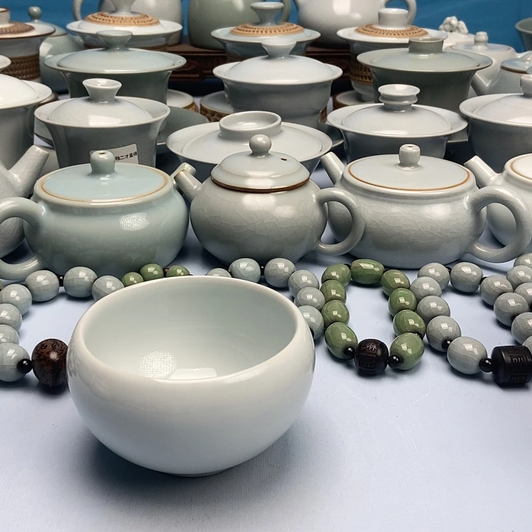 杯月白釉罗汗杯原矿原釉原产地