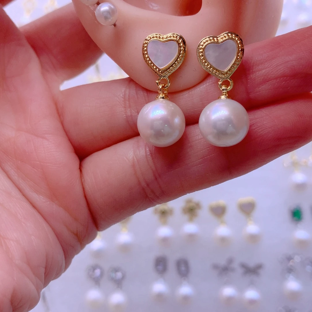 合金耳饰淡水珍珠