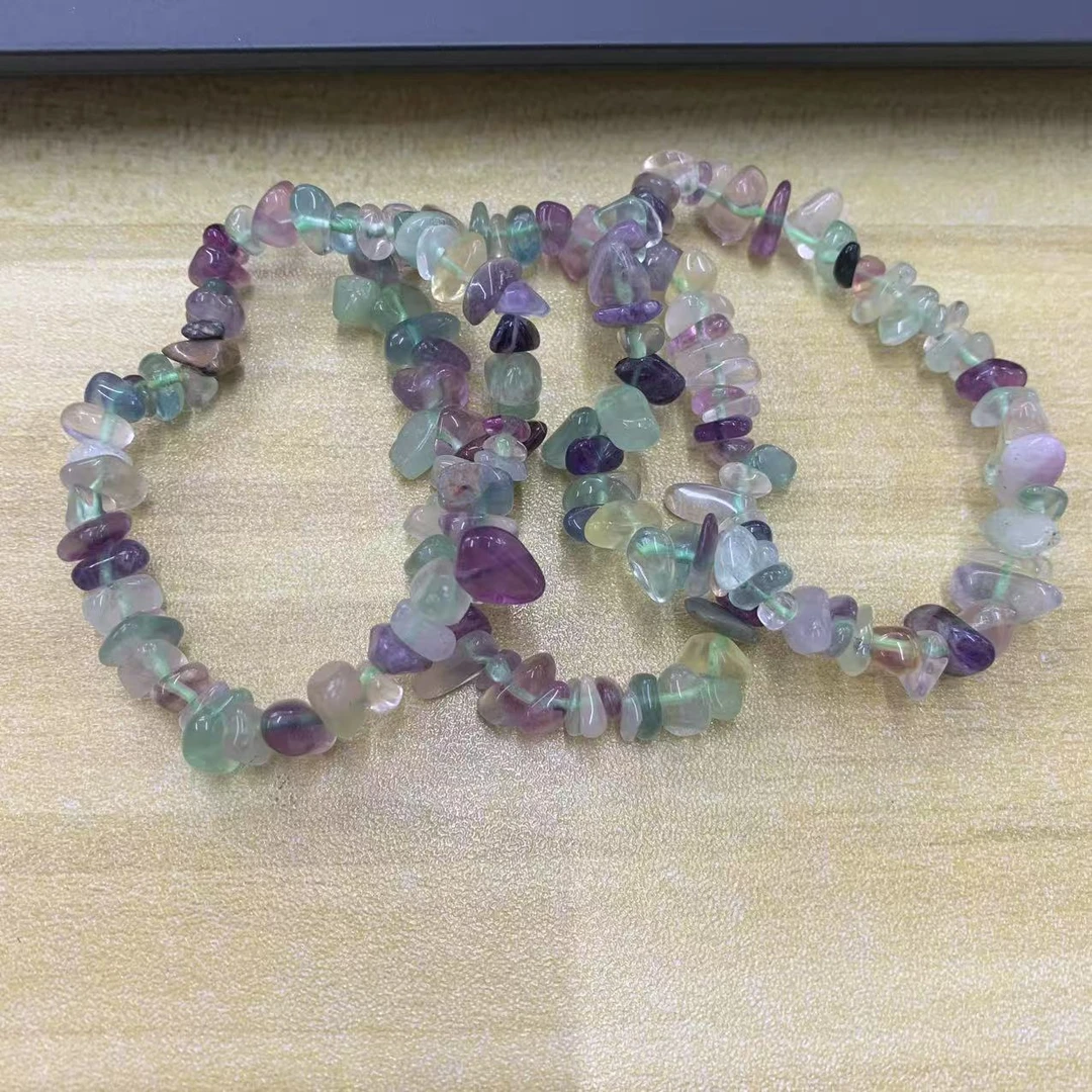 萤石碎石随型手串  多样性发其一【YS0001】