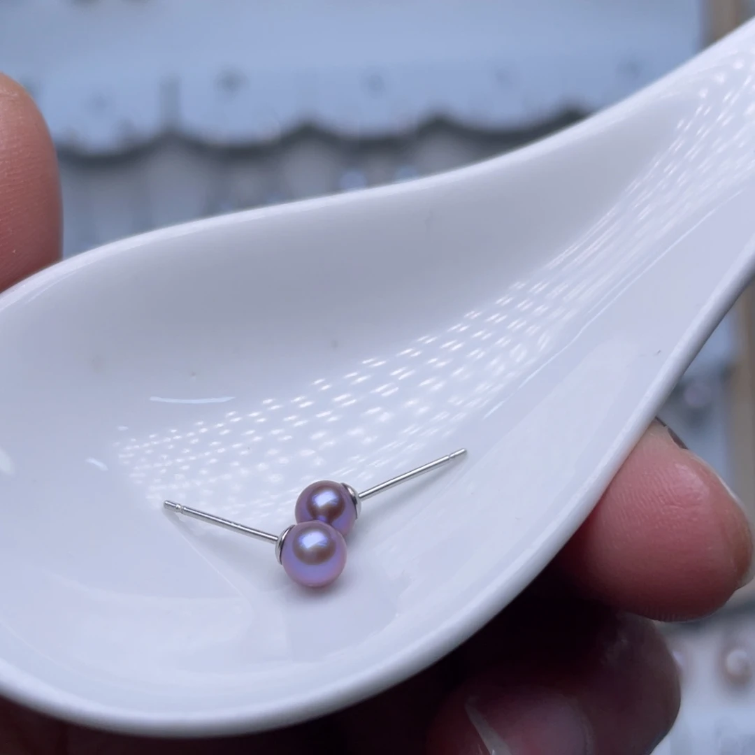 耳饰淡水珍珠银S925镶嵌